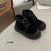 UGG New Winter Thick-Soled Lace-Up Boots with Colorful Shell Upper and Wool Lining