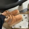 UGG autumn and winter new products height increase thick bottom double Velcro short boots pure wool