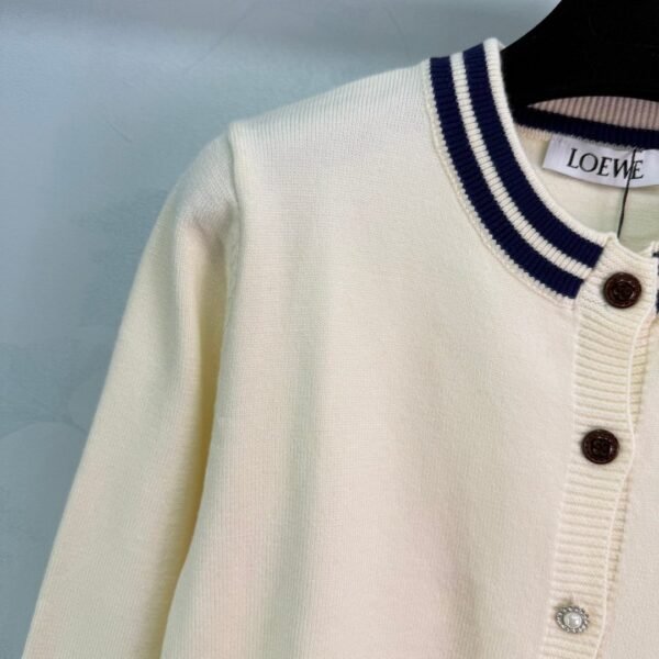 Loewe new autumn knitted cardigan classic logo embroidery soft and comfortable high-quality clothing