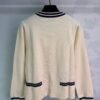 Loewe new autumn knitted cardigan classic logo embroidery soft and comfortable high-quality clothing