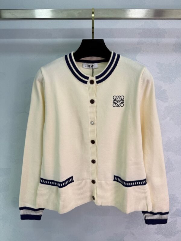 Loewe new autumn knitted cardigan classic logo embroidery soft and comfortable high-quality clothing