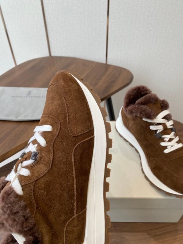 Brunello Cucinelli New wool casual shoes upper suede material lining wool material high-end version