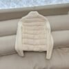 Moncler stand collar long sleeve knitted sleeve 90% white goose down down jacket