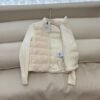 Moncler stand collar long sleeve knitted sleeve 90% white goose down down jacket