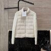 Moncler stand collar long sleeve knitted sleeve 90% white goose down down jacket