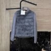 Moncler stand collar long sleeve knitted sleeve 90% white goose down down jacket