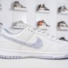 Nike & Louis Vuitton joint casual shoes white and gray stitching denim hook shoes Premium version