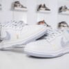 Nike & Louis Vuitton joint casual shoes white and gray stitching denim hook shoes Premium version