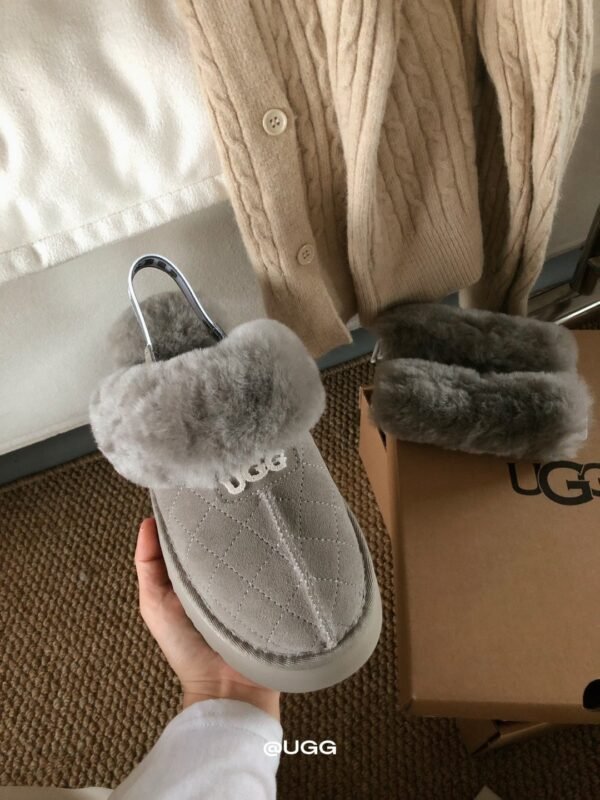 UGG autumn and winter new three-wear wool slippers sole thickness 4cm Wool material