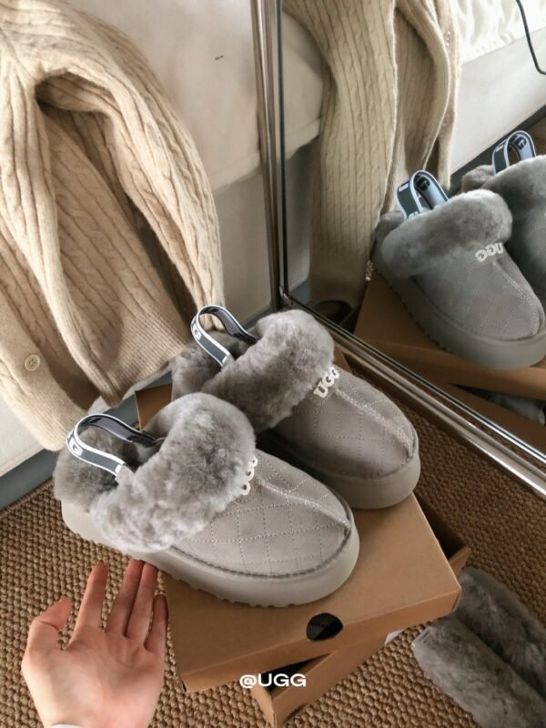 UGG autumn and winter new three-wear wool slippers sole thickness 4cm Wool material