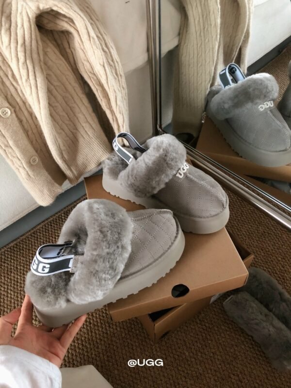 UGG autumn and winter new three-wear wool slippers sole thickness 4cm Wool material