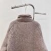 MiuMiu autumn and winter new warm Maillard color matching fleece jacket