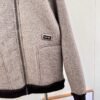 MiuMiu autumn and winter new warm Maillard color matching fleece jacket