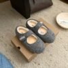 UGG New winter Mary Jane velvet shoes with wool lining