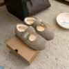 UGG New winter Mary Jane velvet shoes with wool lining