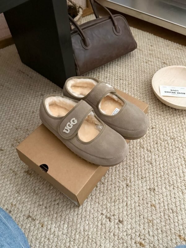UGG New winter Mary Jane velvet shoes with wool lining