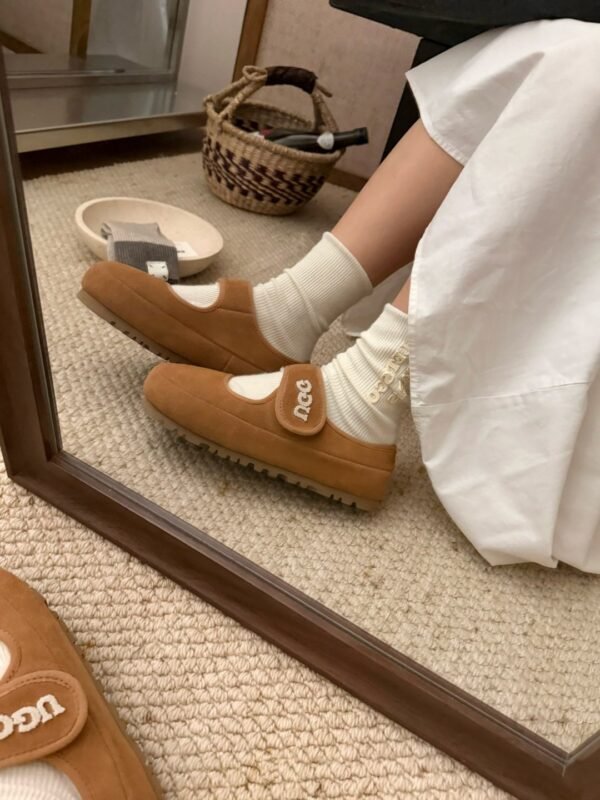 UGG New winter Mary Jane velvet shoes with wool lining
