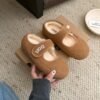 UGG New winter Mary Jane velvet shoes with wool lining