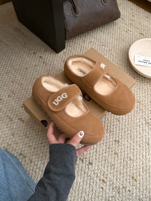 UGG New winter Mary Jane velvet shoes with wool lining