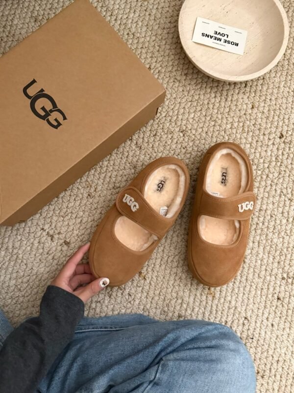 UGG New winter Mary Jane velvet shoes with wool lining