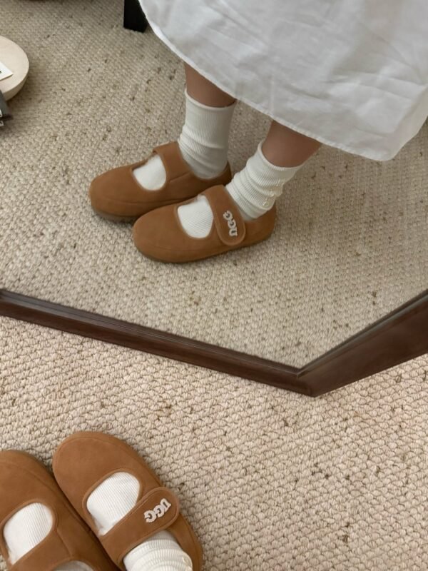 UGG New winter Mary Jane velvet shoes with wool lining