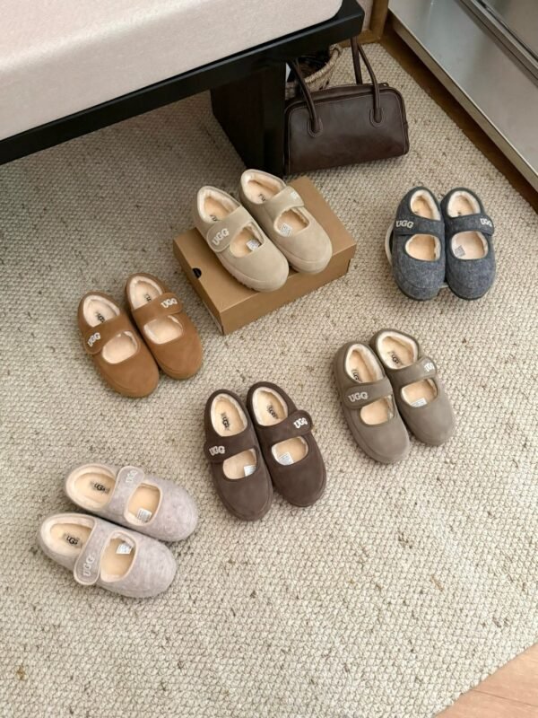 UGG New winter Mary Jane velvet shoes with wool lining