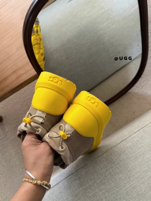 UGG New Winter Thick-Soled Lace-Up Boots with Colorful Shell Upper and Wool Lining