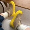 UGG New Winter Thick-Soled Lace-Up Boots with Colorful Shell Upper and Wool Lining