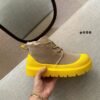 UGG New Winter Thick-Soled Lace-Up Boots with Colorful Shell Upper and Wool Lining