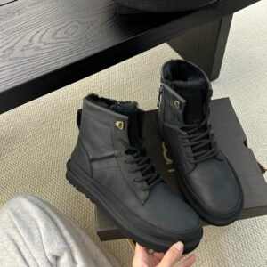 UGG autumn and winter new men’s cow leather wool work boots upper cow wax leather lining wool material