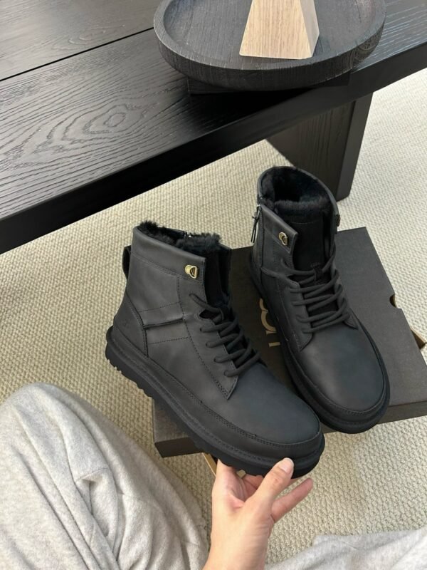 UGG autumn and winter new men’s cow leather wool work boots upper cow wax leather lining wool material