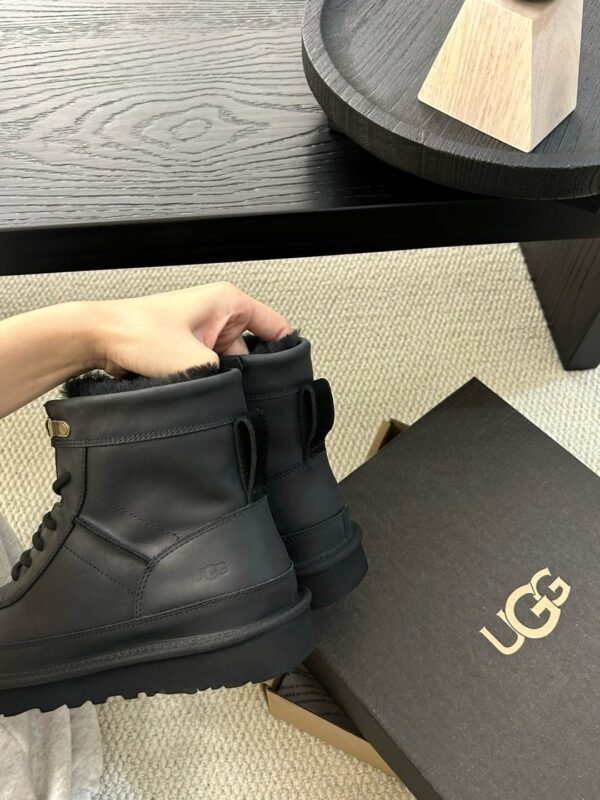 UGG autumn and winter new men’s cow leather wool work boots upper cow wax leather lining wool material
