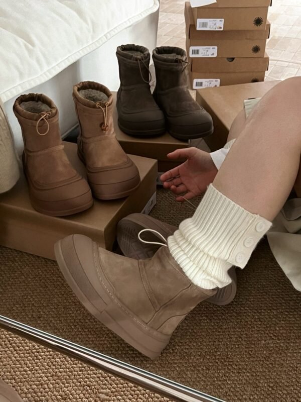UGG Fall/Winter New Arrival Platform Drawstring Bread Boots