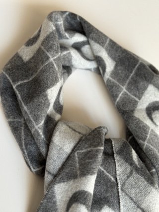 Marine Serre Jacquard Wool scarf 47×174cm