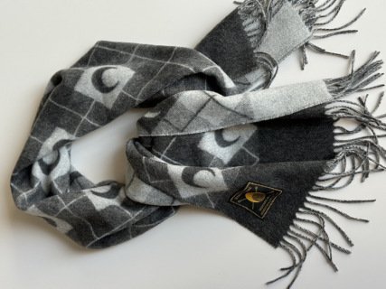 Marine Serre Jacquard Wool scarf 47×174cm