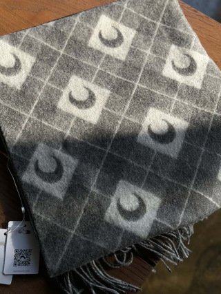 Marine Serre Jacquard Wool scarf 47×174cm