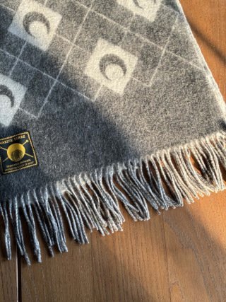 Marine Serre Jacquard Wool scarf 47×174cm