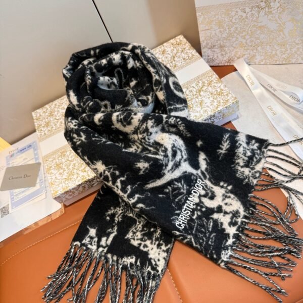 DIOR new sunflower cashmere scarf, premium version, size: 30x180cm