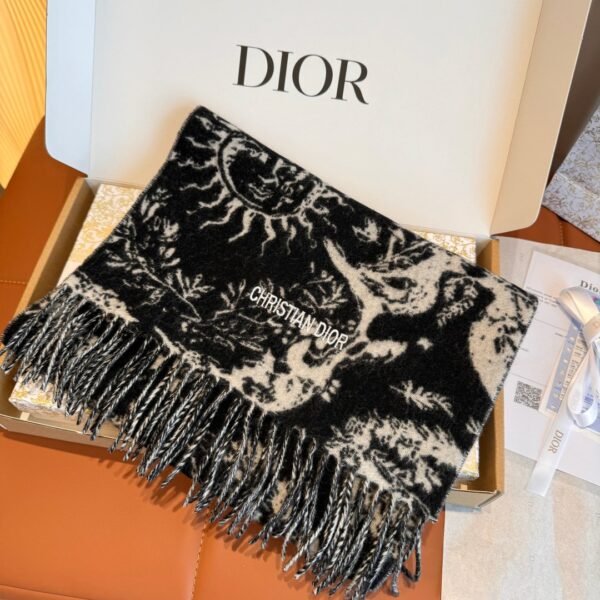 DIOR new sunflower cashmere scarf, premium version, size: 30x180cm