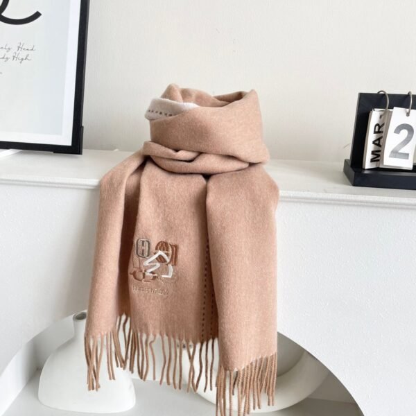 Hermès double-sided cashmere scarf, premium version, made of cashmere material, size: 32 x 180cm