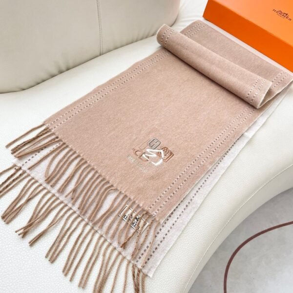 Hermès double-sided cashmere scarf, premium version, made of cashmere material, size: 32 x 180cm