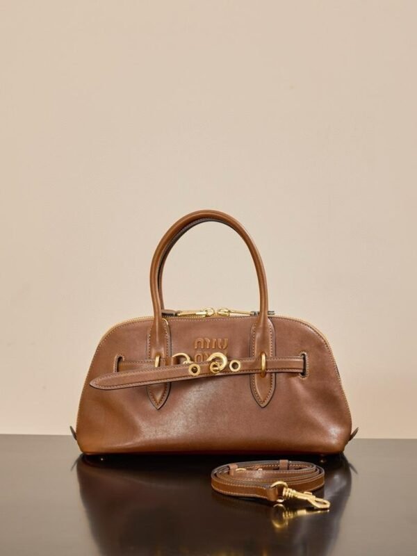 miumiu Aventure Bag Premium Edition Cognac Color 1:1 Bag Size: 33x17x11cm