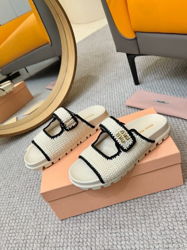miumiu woolen knitted slippers