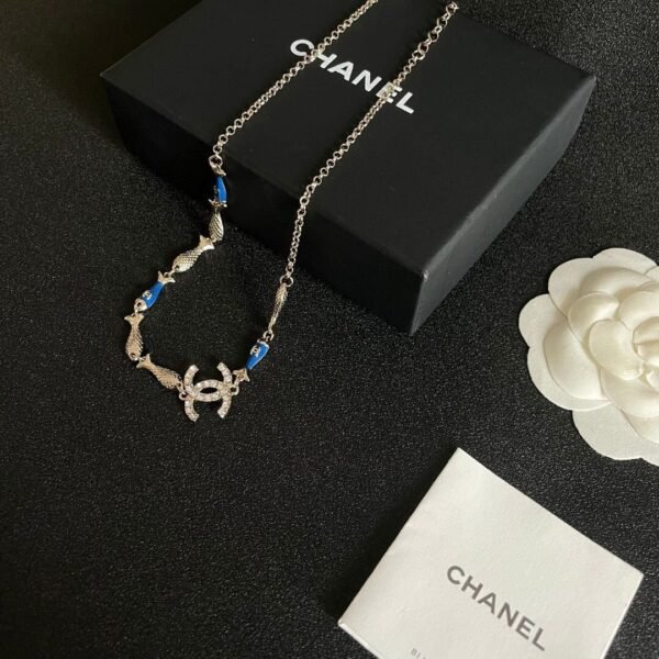 Chanel Gold Fish Necklace