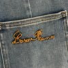Loro Piana high-waisted slim-fit versatile denim trousers with embroidered leather logo High-quality clothing