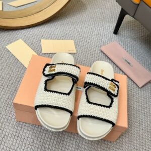 miumiu woolen knitted slippers