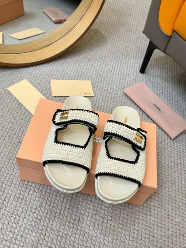 miumiu woolen knitted slippers