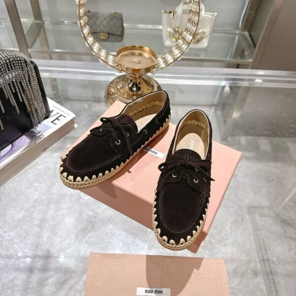 miumiu new loafer espadrille catwalk style premium version