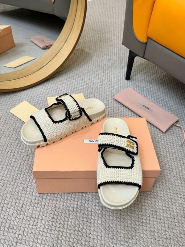miumiu woolen knitted slippers