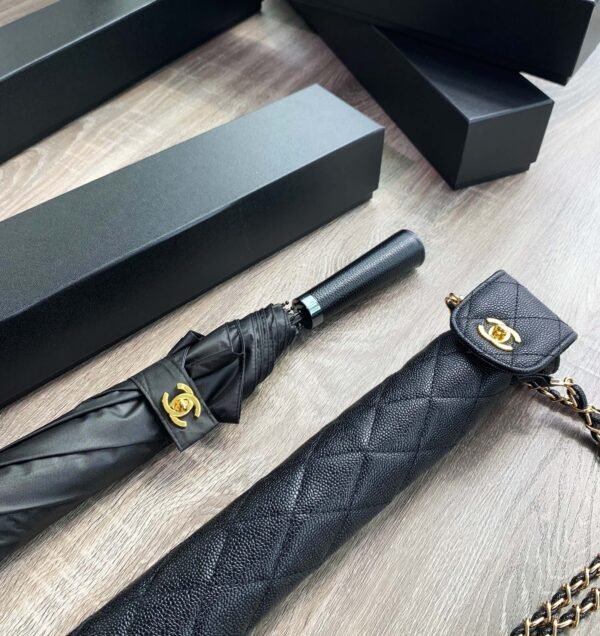 Chanel Umbrella Double sided Black Technology L R. C coating